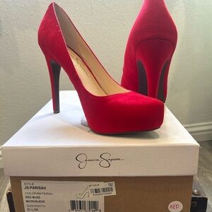 Jessica Simpson Vibrant Red Heels